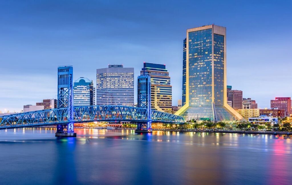 Downtown Jacksonville and the Main Street Bridge over the St. Johns River